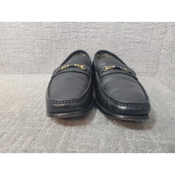 Florsheim Men's Size 13 D Black Leather Slip On Horsebit Moc Toe Loafer Shoes - Picture 5 of 9